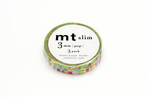 MT Washi Slim Masking Tape (3mm) (Pack of 3)