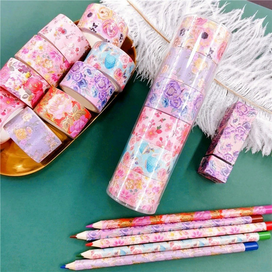 6Pcs Floral Washi Tape Set