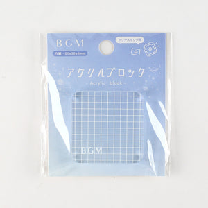 Clear Stamp Grid Acrylic Block