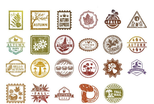 Autumn Mail Sticker Box