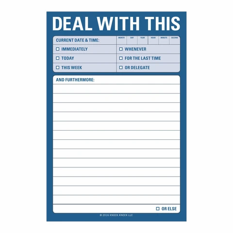 Knock Knock Deal With This Great Big Sticky Notes
