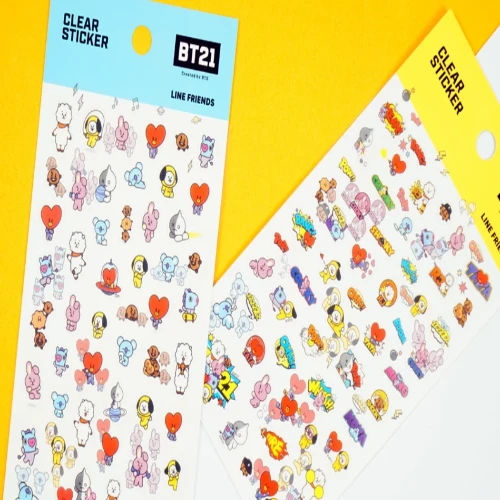 BT21 OFFICIAL CLEAR STICKER – Paper planning and more