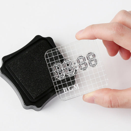 Clear Stamp Grid Acrylic Block