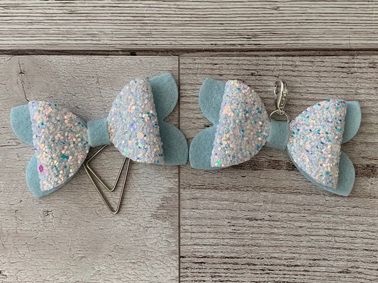 White Lobster Clasp Bow Charm