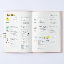 Load image into Gallery viewer, Notebook Washi Tape - Date and Day of the Week

