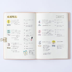 Notebook Washi Tape - Date and Day of the Week