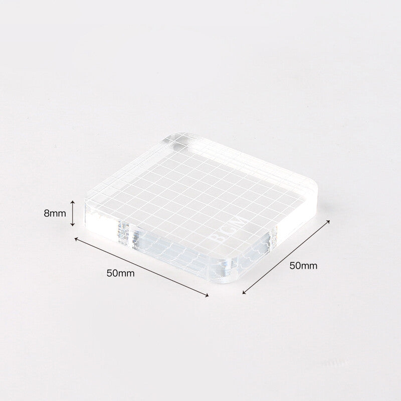 Clear Stamp Grid Acrylic Block