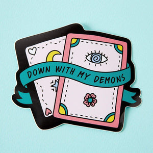 Down With My Demons Laptop Sticker