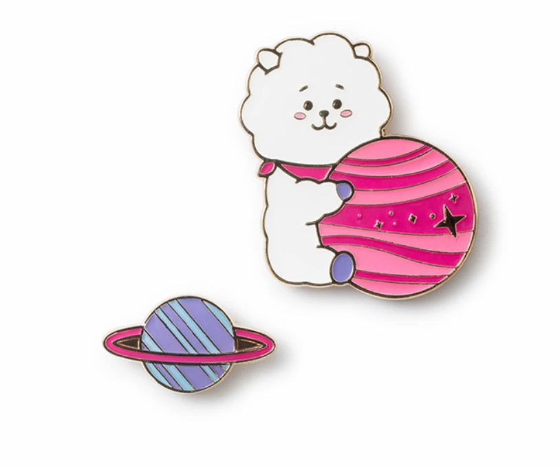 BT21 OFFICIAL SPACE METAL BADGE