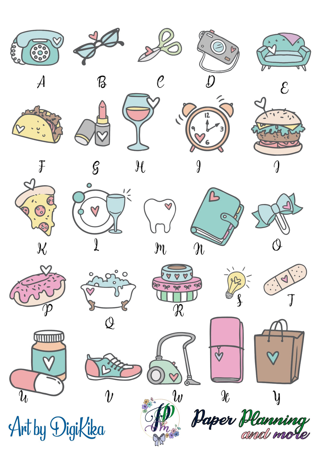 Doodle Icon-3 Sticker Sheet