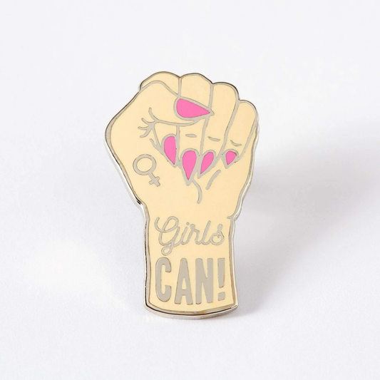 Girls Can Enamel Pin