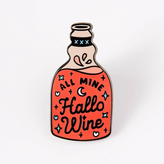 All Mine Hallo-Wine Halloween Enamel Pin