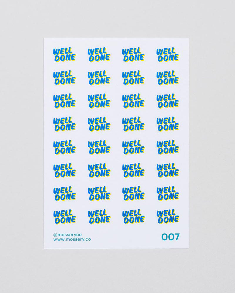 Mossery Stickers- Well Done