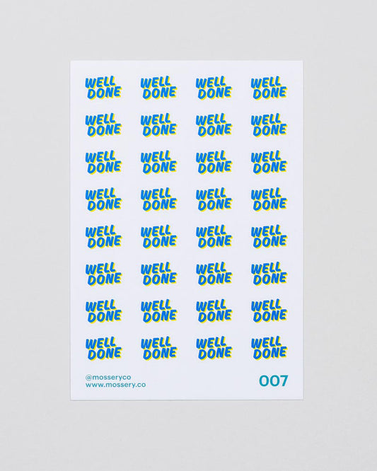 Mossery Stickers- Well Done