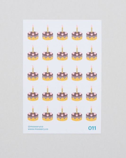 Mossery Stickers- Cake