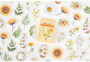 Sunflower Floral Planner Stickers