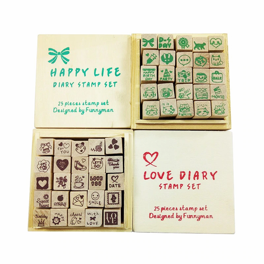 25 Pcs/set Kawaii Diary stamp set