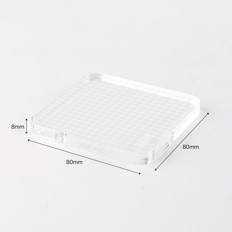 Clear Stamp Grid Acrylic Block