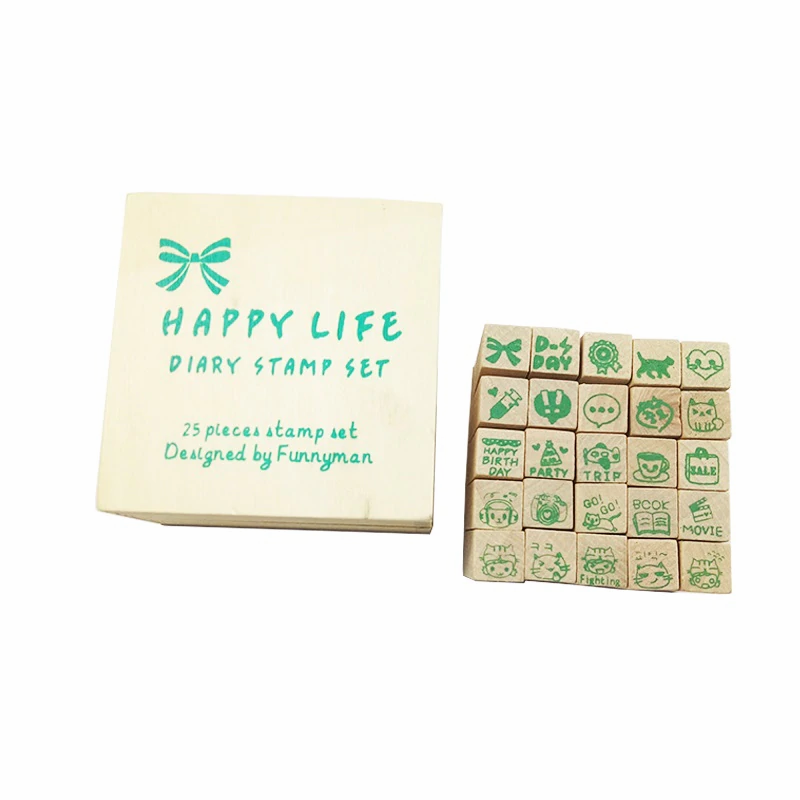 25 Pcs/set Kawaii Diary stamp set