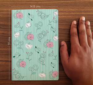 THE PASTEL MINT ROSES: ALL-PURPOSE NOTEBOOK (A5/100GSM)