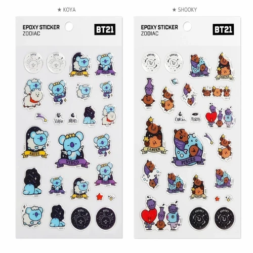 BT21 OFFICIAL EPOXY STICKER - ZODIAC