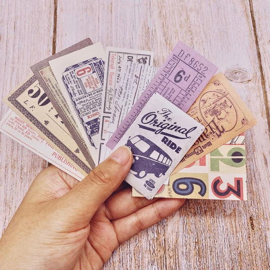 60 Piece Vintage Coupon Stickers