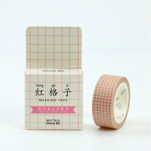 Load image into Gallery viewer, Pink Grid Washi Tape
