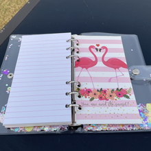 Load image into Gallery viewer, Flamingo Transparent Ring Binder
