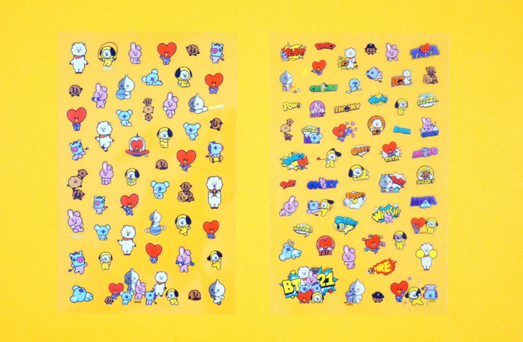 BT21 OFFICIAL CLEAR STICKER – Paper planning and more