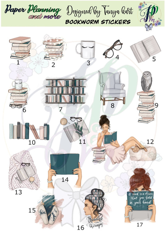 Bookworm Sticker Sheet