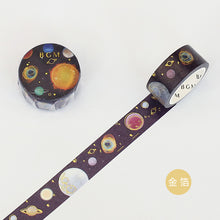 Load image into Gallery viewer, BGM Gold Planet Washi Tape
