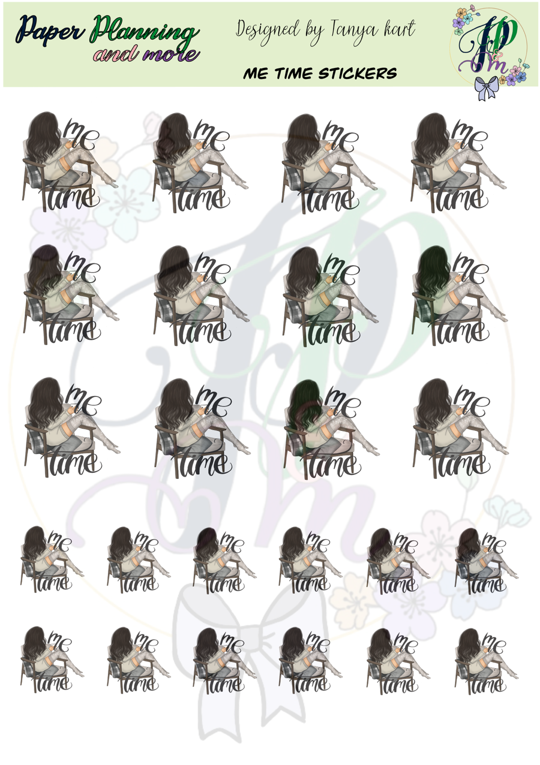 Me Time Sticker Sheet