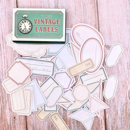 60 Piece Vintage Labels Stickers