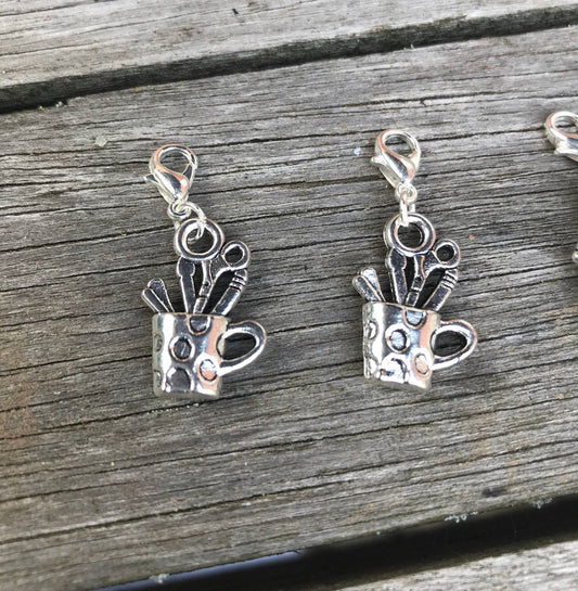 Silver Cup of Stationery Planner Charm