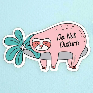 Do Not Disturb Sloth Large Vinyl Sticker