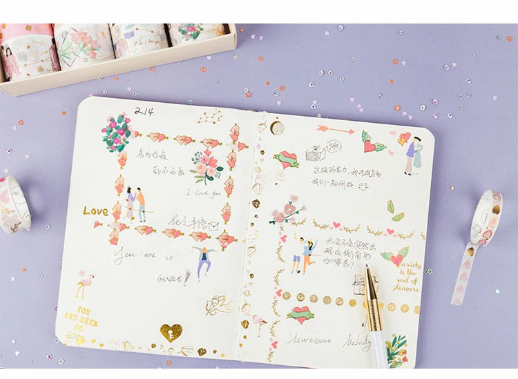20 Pcs Vintage Girl Washi Tape Set
