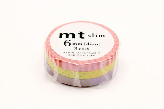 MT Washi Slim Masking Tape (6mm) (Pack of 3)