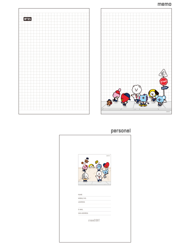 BTS BT21 OFFICIAL PVC COVER PLANNER
