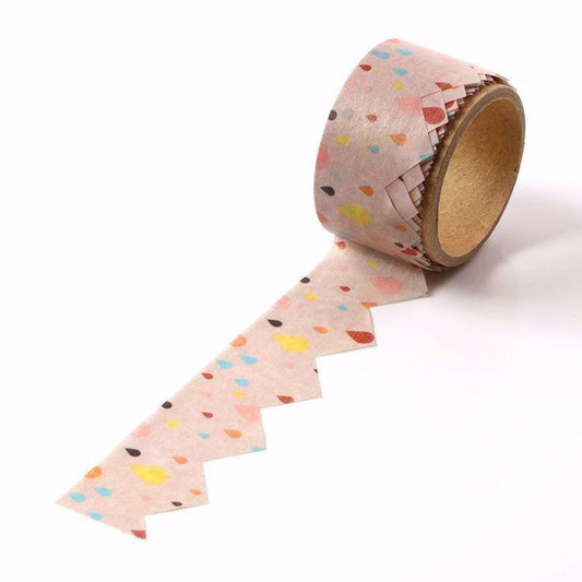 Raindrops Print Die Cut Washi Tape