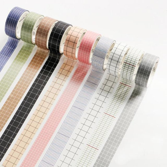 10 Piece Grid Washi Tape Set
