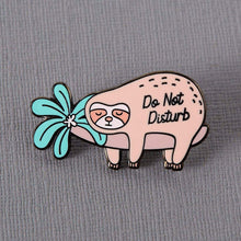 Load image into Gallery viewer, Do Not Disturb Sloth Enamel Pin
