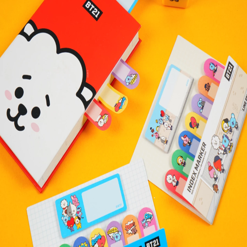 BTS BT21 OFFICIAL INDEX MEMO PAD