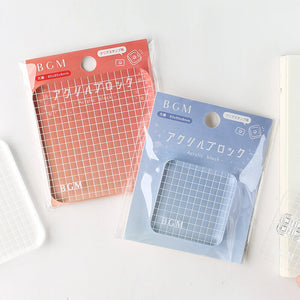 Clear Stamp Grid Acrylic Block