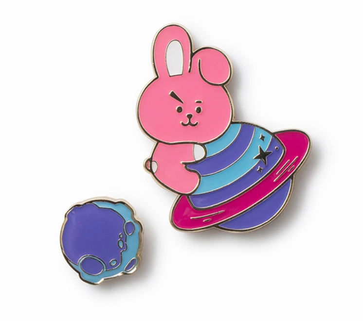 BT21 OFFICIAL SPACE METAL BADGE