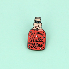 Load image into Gallery viewer, All Mine Hallo-Wine Halloween Enamel Pin
