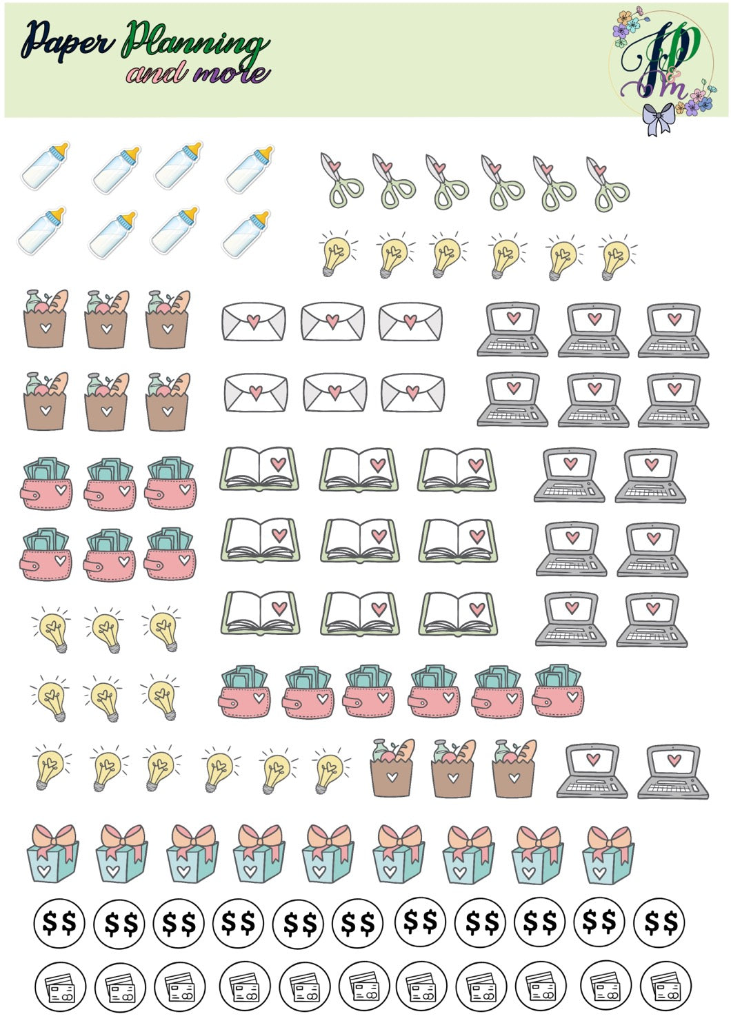 Program Sheet Sticker Customised Sticker Sheet – Paper planning and more