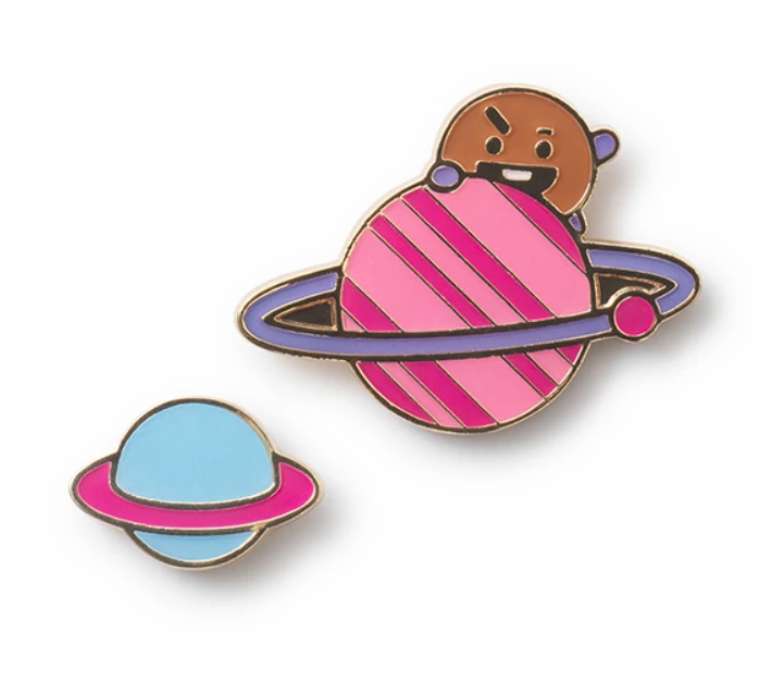 BT21 OFFICIAL SPACE METAL BADGE