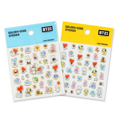 BTS BT21 OFFICIAL GOLDEN-EDGE STICKER