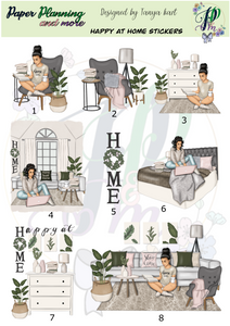 Happy at Home Sticker Sheet