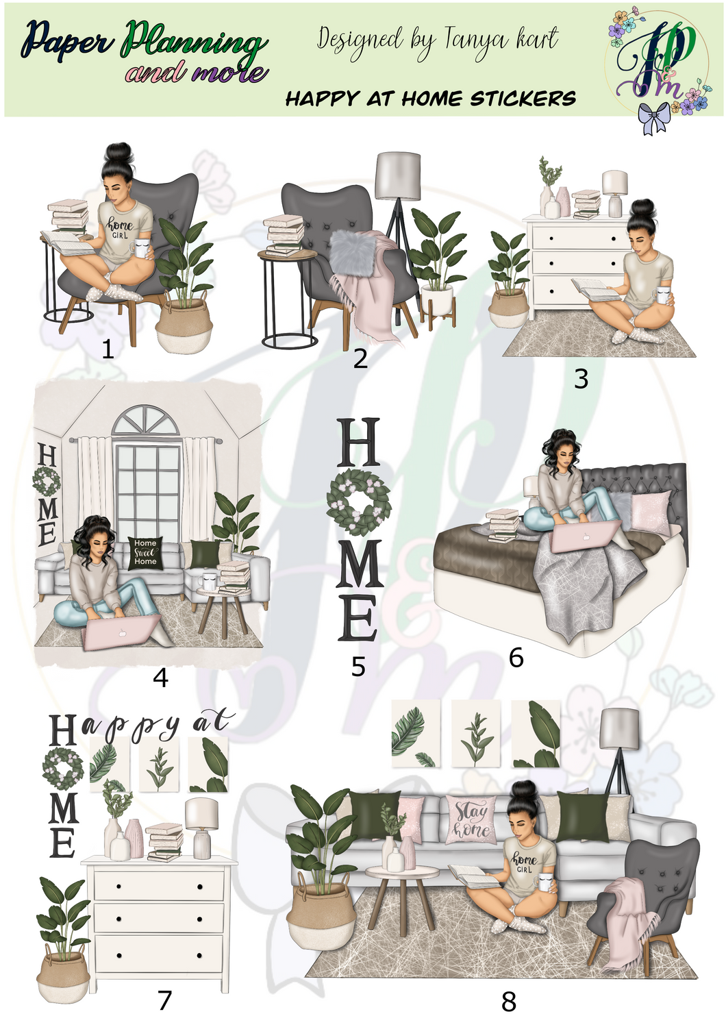 Happy at Home Sticker Sheet